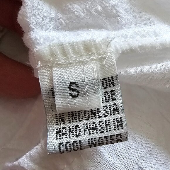 Monsieur Blonde Casual Button Up 100% Cotton Shirt, S, White - Picture 8 of 9